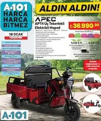 APEC APT4 ÜÇ TEKERLEKLİ ELEKTRİKLİ MOPED APEC APT4 ÜÇ TEKERLEKLİ ELEKTRİKLİ MOPED